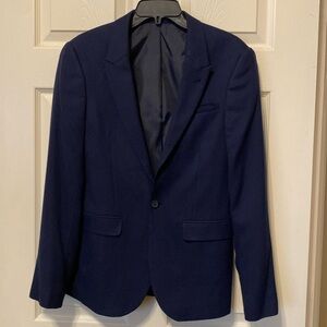 Asos 36 short Mens Navy Sports Coat Single Breasted 1 Button Suit  Blazer